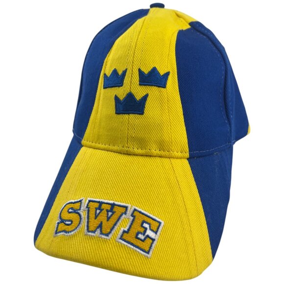Sweden‎ Tre Kroner Baseball Hat Cap Adjustable Strap Embroidered Intersport - Picture 1 of 10